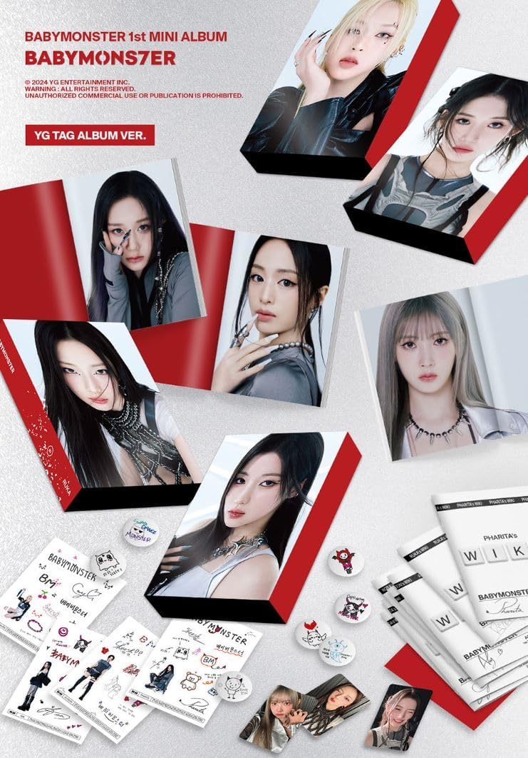 Dreamus BABYMONSTER BABYMONS7ER 1st Mini Album YG TAG Album 7 Ver Set (Ship by DHL Express), YGP0383
