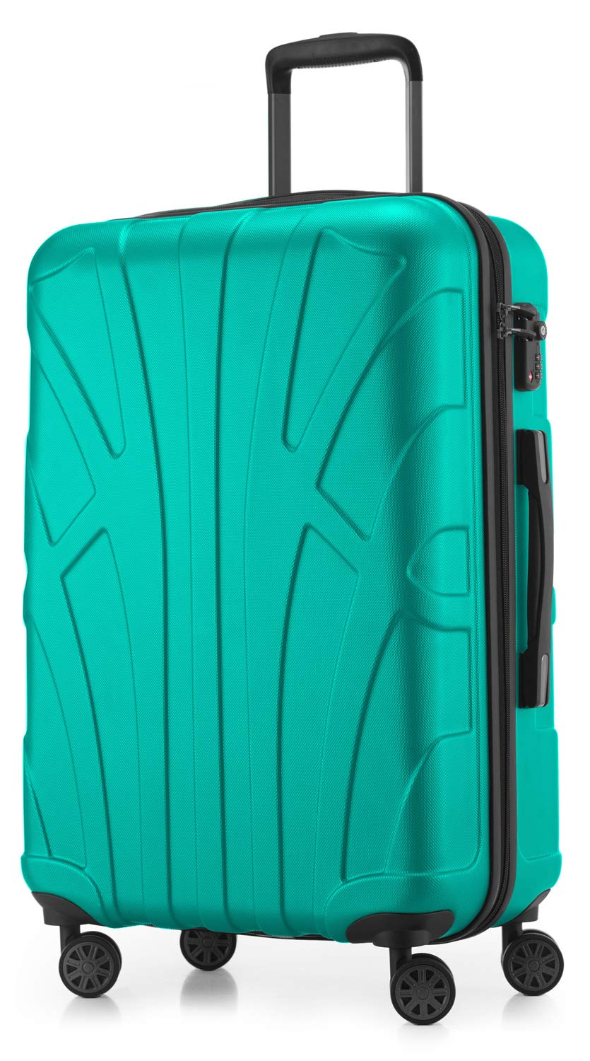 Suitline - Maleta de Mano rígida, Trolley 4 Ruedas, TSA, 55 cm, Aprox. 34 litros, 100% ABS Mate, Azul Oscuro — view 88