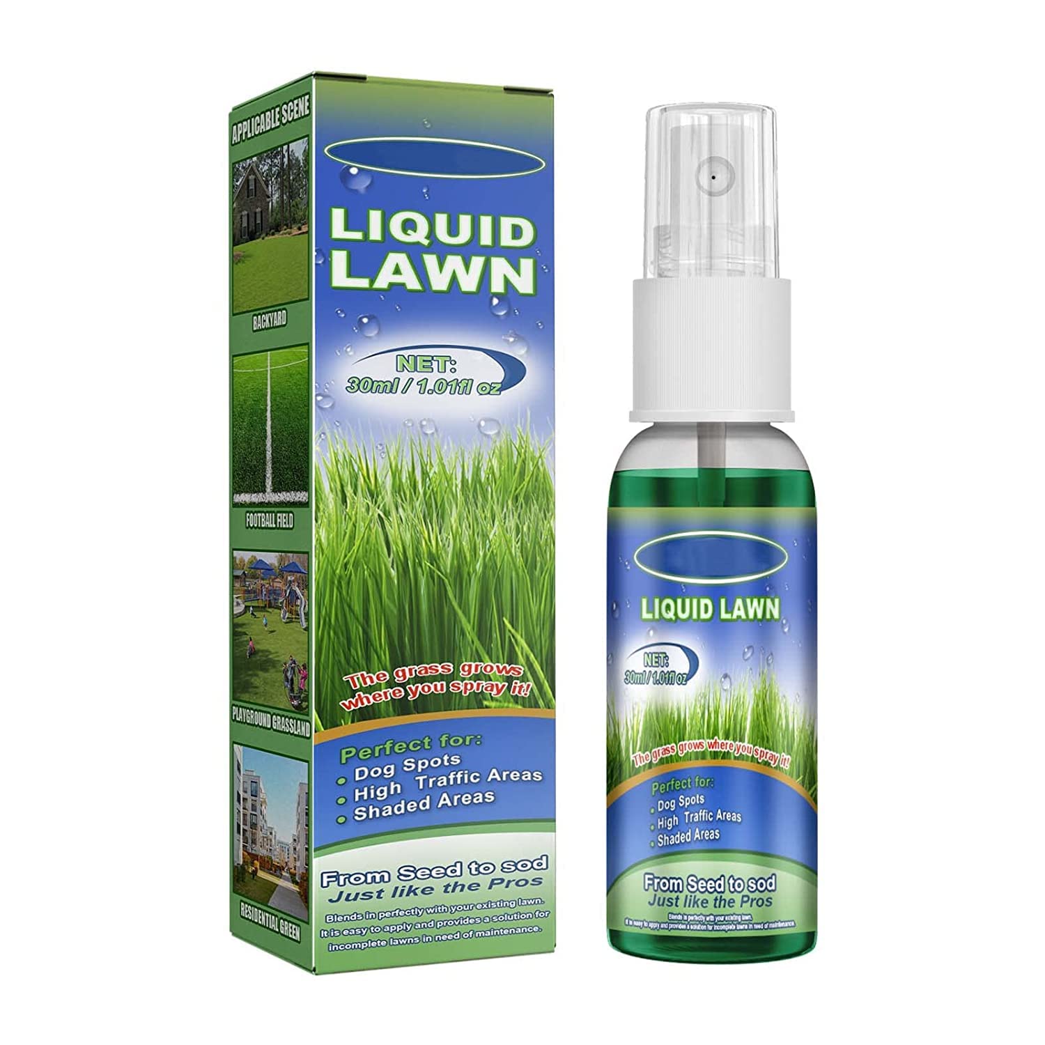 Garden Lawn Liquid Spray, Green Grass Paint for Lawn, Patch Grass Lawn