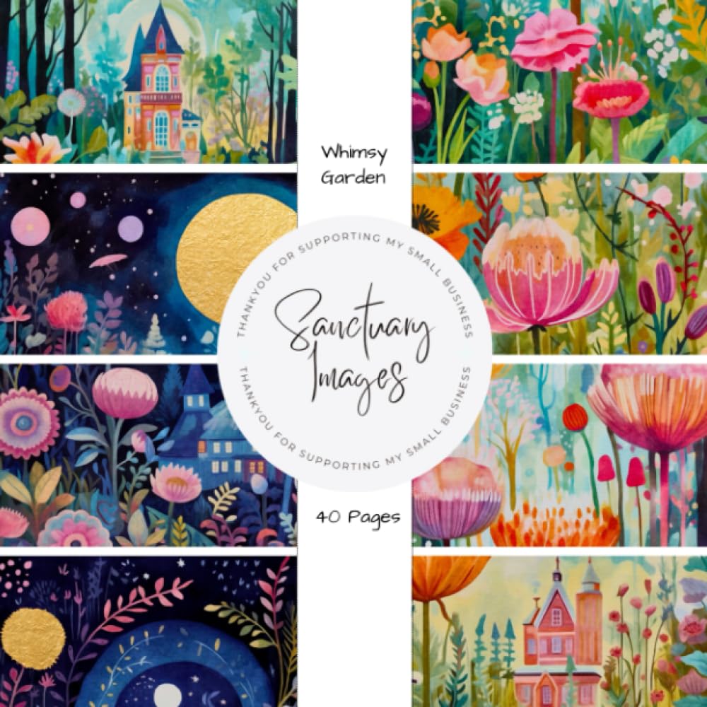 Whimsy Garden Scrapbooking Paper: Decorative Craft Paper Pad Supplies, Junk Journaling, Scrapbooking, & Crafting Projects - Double Sided 8.5 x 8.5"