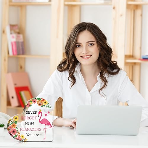 Vista 3 de Kathfly Regalos inspiradores para mujeres, recuerdo de corazón acrílico, regalo inspirador para novia, esposa, hija, en Navidad, cumpleaños