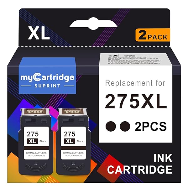 PG-275 Black Ink Cartridge Replacement for Canon 275 Black Ink Cannon 275 Ink PG-275XL 275XL Ink Cartridges for Canon Printers Pixma TS3722 TS3522 TS3500 TS3700 TR4720 TR4700 TR4722 Printer Ink 275
