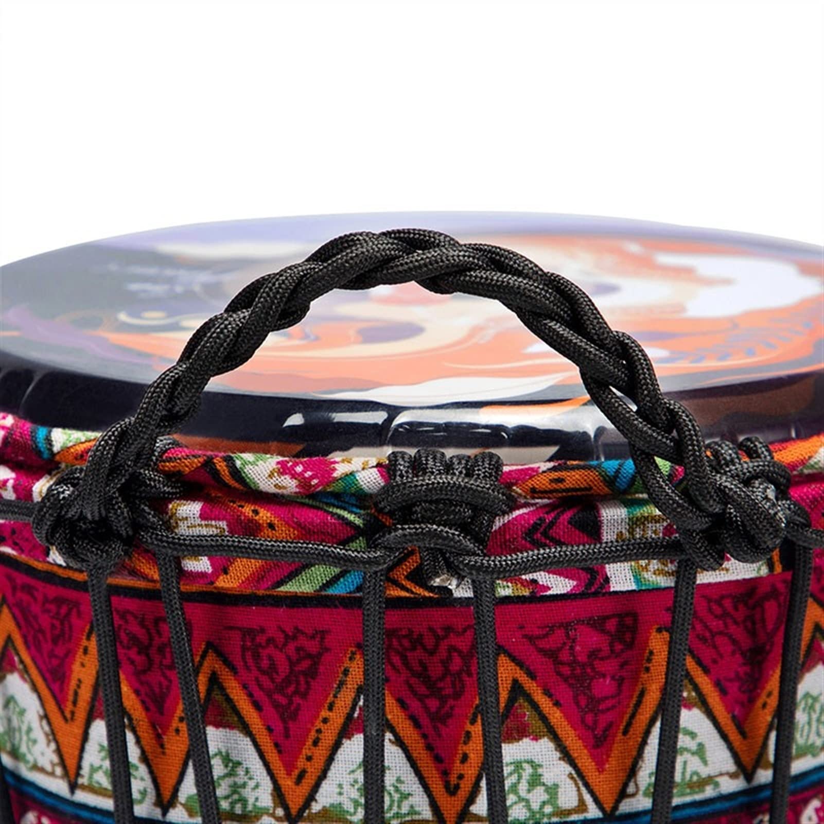 TSTS Djembé Djembe pour Débutants, Tambourin pour Enfants, Abdos Dessin Animé Tambourin De Tissu Coloré De 8 Pouces De 8 Pouces