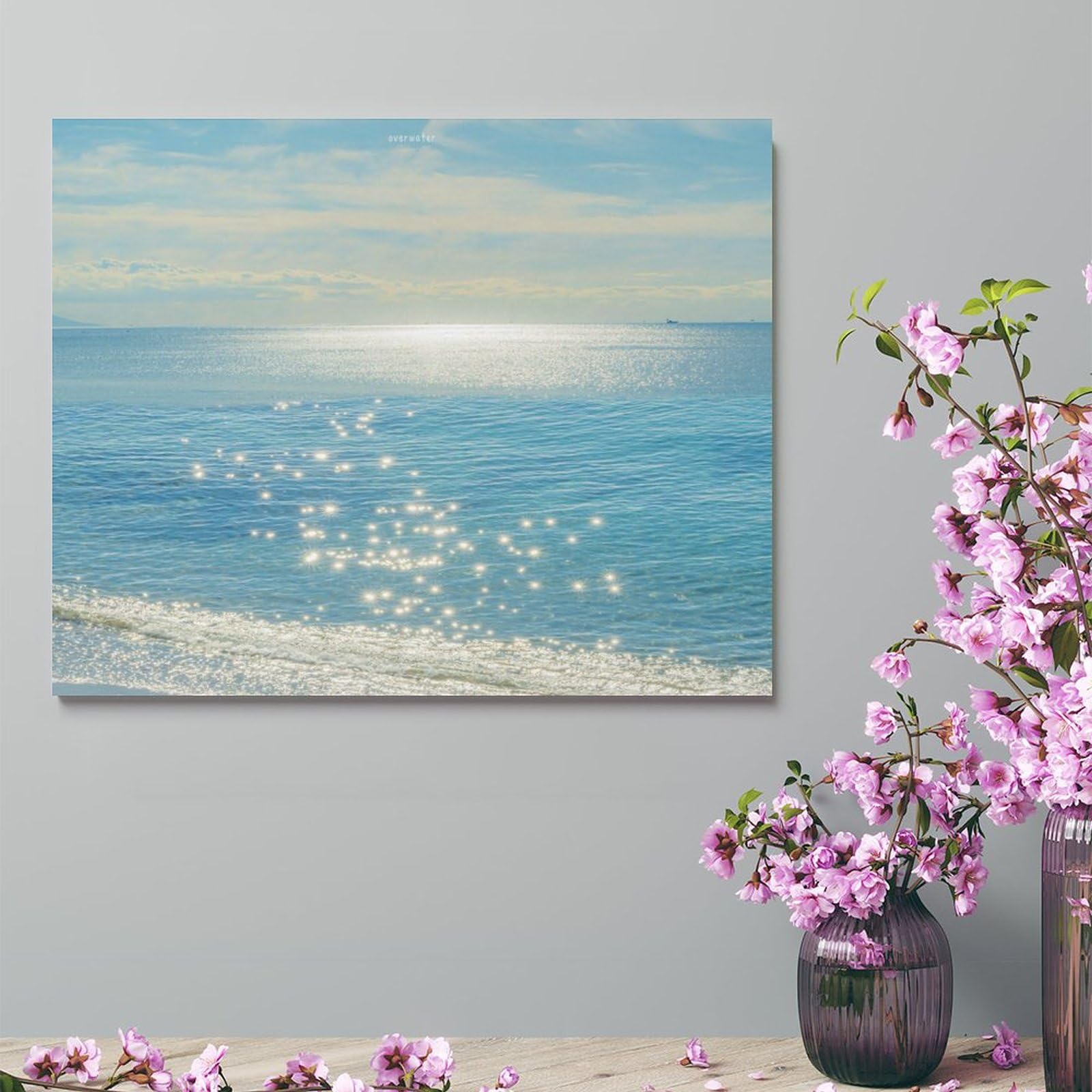Amazon.co.jp: 絵画 きらきら輝く海インテリア 絵画 日本の写真 夢の