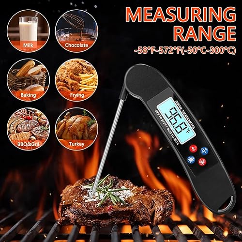 Miniatura 6 de Retroiluminación Temporizador de lectura instantánea Termómetro de comida para cocina, regalo ideal para familia Termómetro de lectura instantánea
