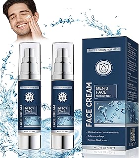 Mens Face Cream, 6 in 1 Mens Face Moisturizer, Mens Anti Aging Face Cream, Anti-Wrinkle & Firming Face Moisturizer, Face Lotion for Men, Face Cream For Men 50ml (2 Pack)
