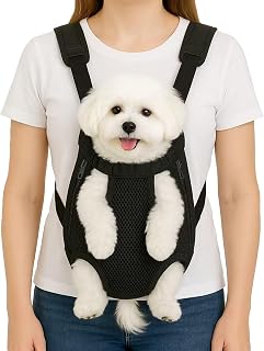 Mosago Dog Backpack Carrier for Small Medium Dogs 4-7lbs - Legs Out Front/Back Wearable Pet Sling for Hiking, Walking, Camping