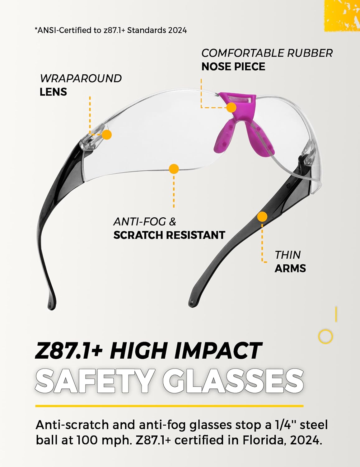 TradeSmart Gun Range Gear - Shooting Eye and Ear Protection with American Flag Hat