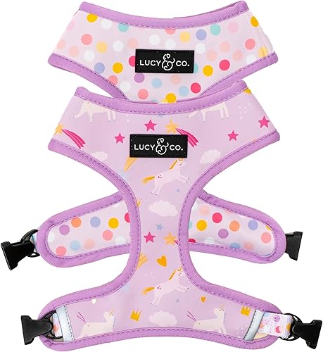 Miniatura 18 de Lucy & Co. - Arnés reversible para perros, bonito, arnés de diseño, talla XS a XL, chaleco acolchado ajustable para pasear con facilidad