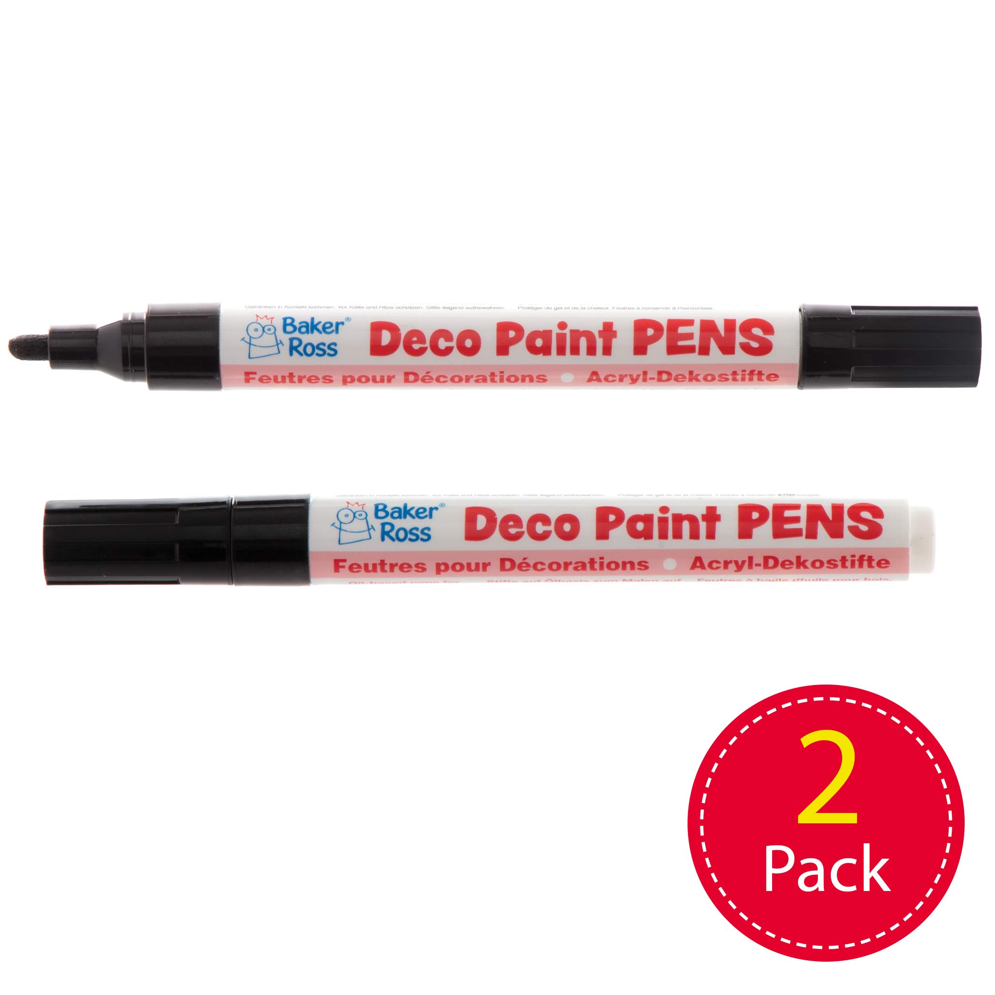 Baker Ross Feutre Noir à Contours Pour Porcelaine (Paquet