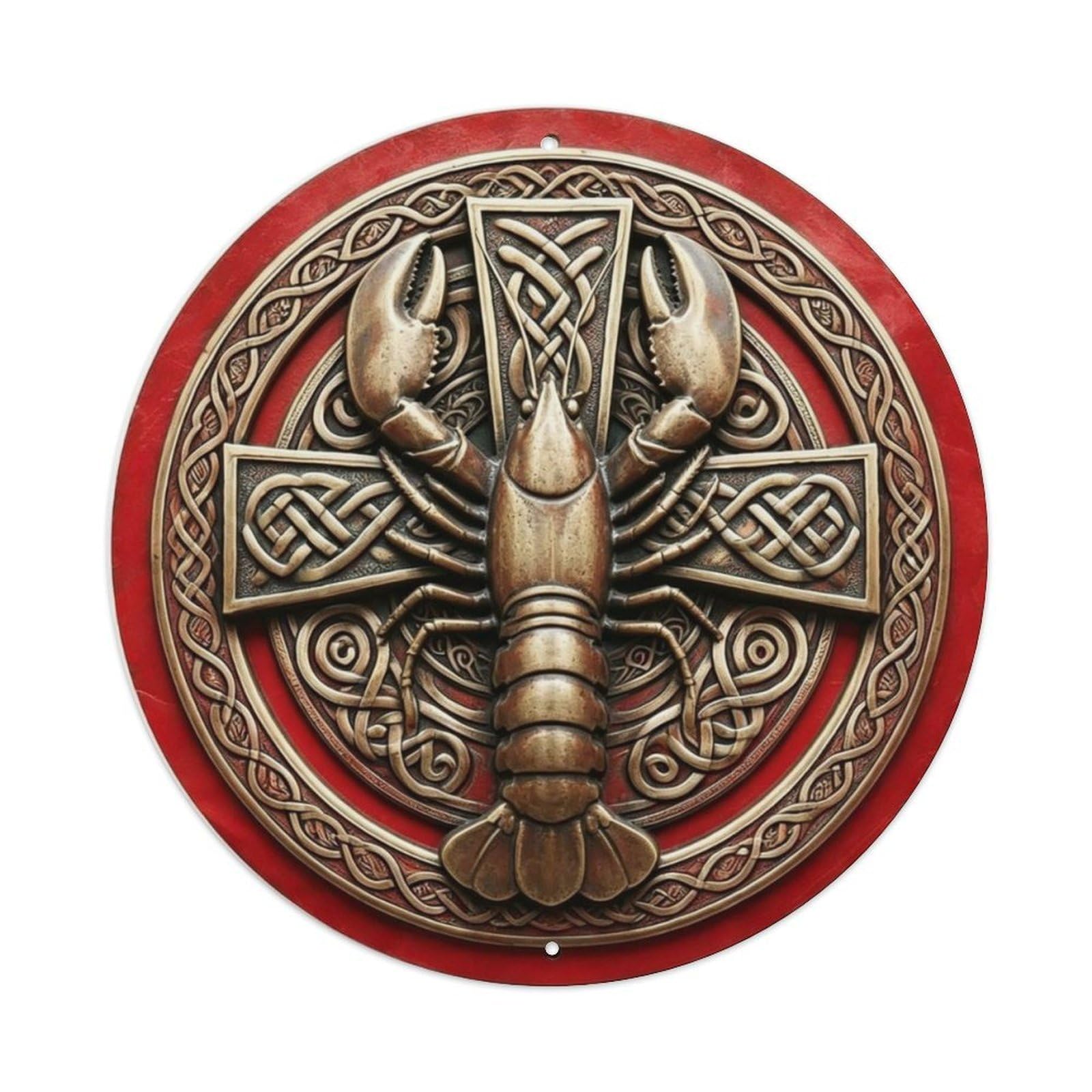 Maine Lobster Nautical Metal Tin Sign Plaque