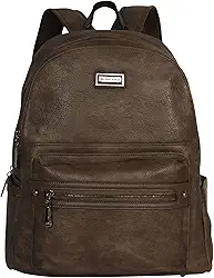 Mochila Feminina Sintético Executiva Golden Fênix Premium 2 Divisórias Moderna Espaçosa Bolsa de Costas