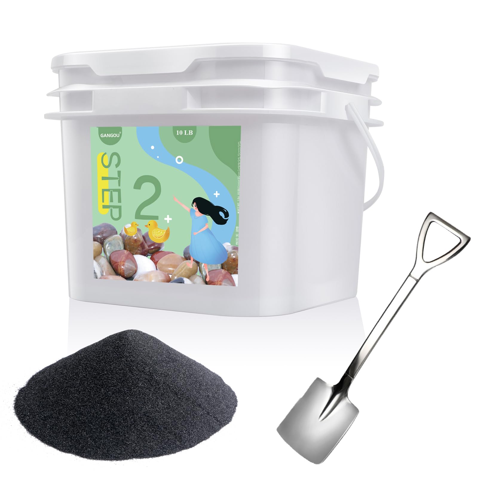 10 lbs Tumbler Media Grit,Rock Polishing Grit Media, Works with Any Rock Tumbler, Rock Polisher, Stone Polisher,Medium 120/220 Silicon Carbide Grit, Step 2 for Tumbling Stones