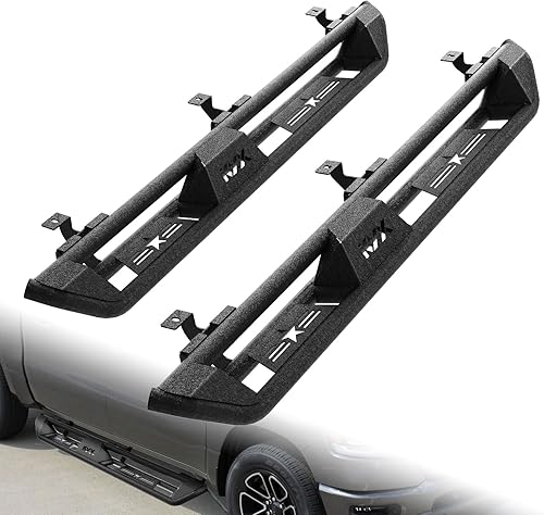 KYX - Estribos para Dodge Ram 1500 Crew Cab, escalones laterales resistentes para Dodge Ram 2019, 2020, 2021, 2022 Crew Cab, escalones laterales de