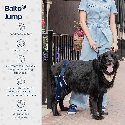 Miniatura 3 de Balto Rodillera ortopédica ACLCCL para perros - Estabilizador de piernas ajustable para dolor en las articulaciones, recuperación de lesiones y