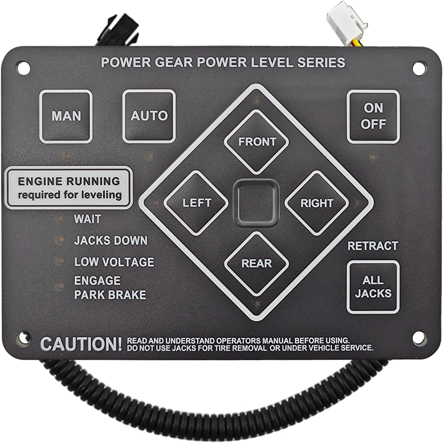 368991 RV Auto Leveling Touchpad Replacement Compatible with Lippert Ground Control 3.0 & Power Gear Systems, Replaces 500629S 500629 359080 359072 141-0023012, Plug and Play with Harness Adapter