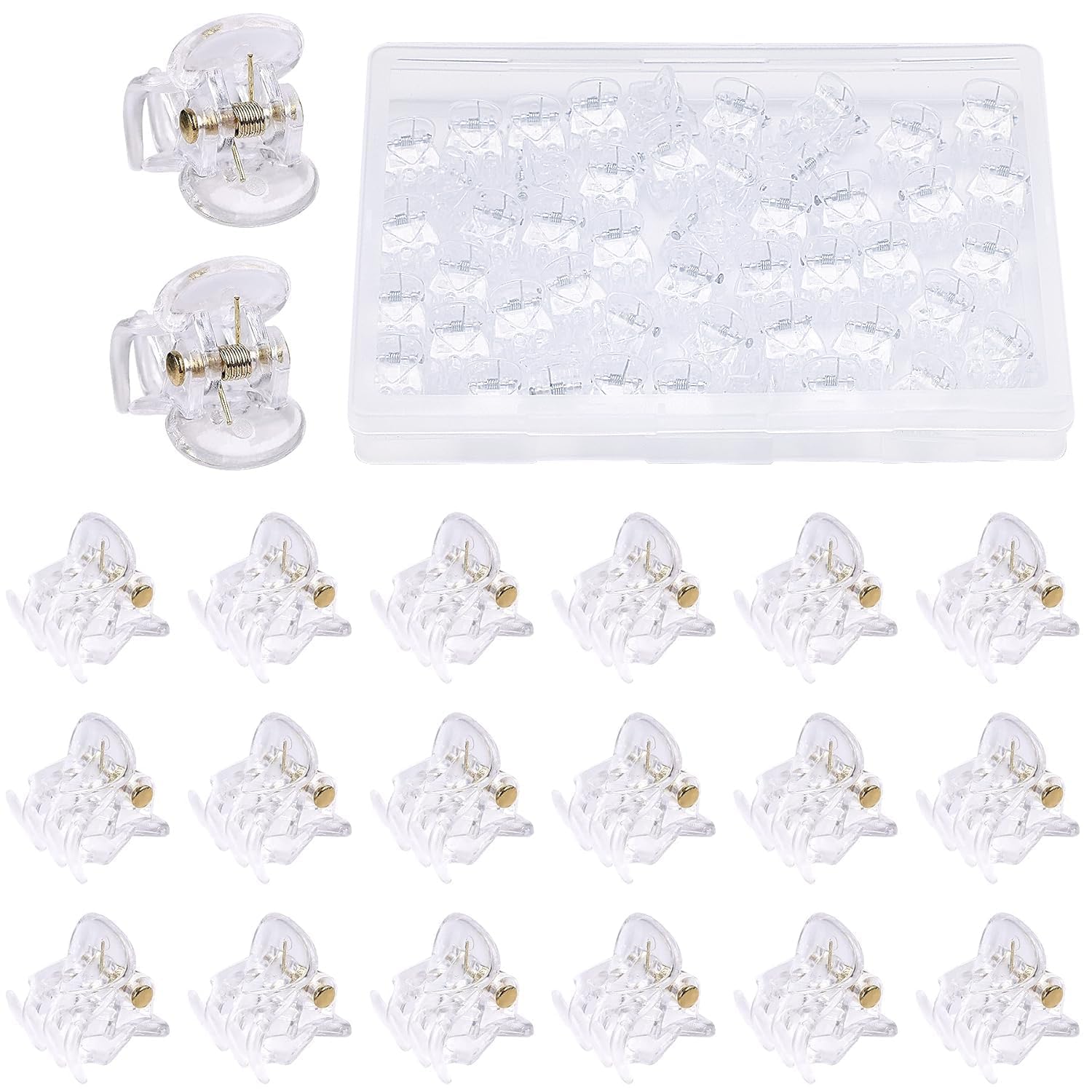 JANYUN Clear Mini Hair Claw Clips - Perfect for Fine Hair