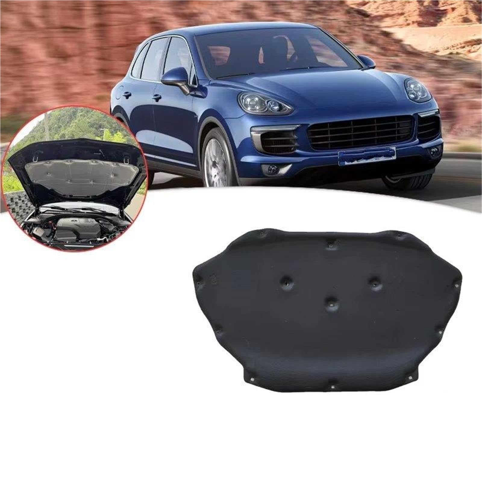 Para Porsche Para Cayenne S Para GTS 92A V6 2011-2018 Cubre Motor Acústico