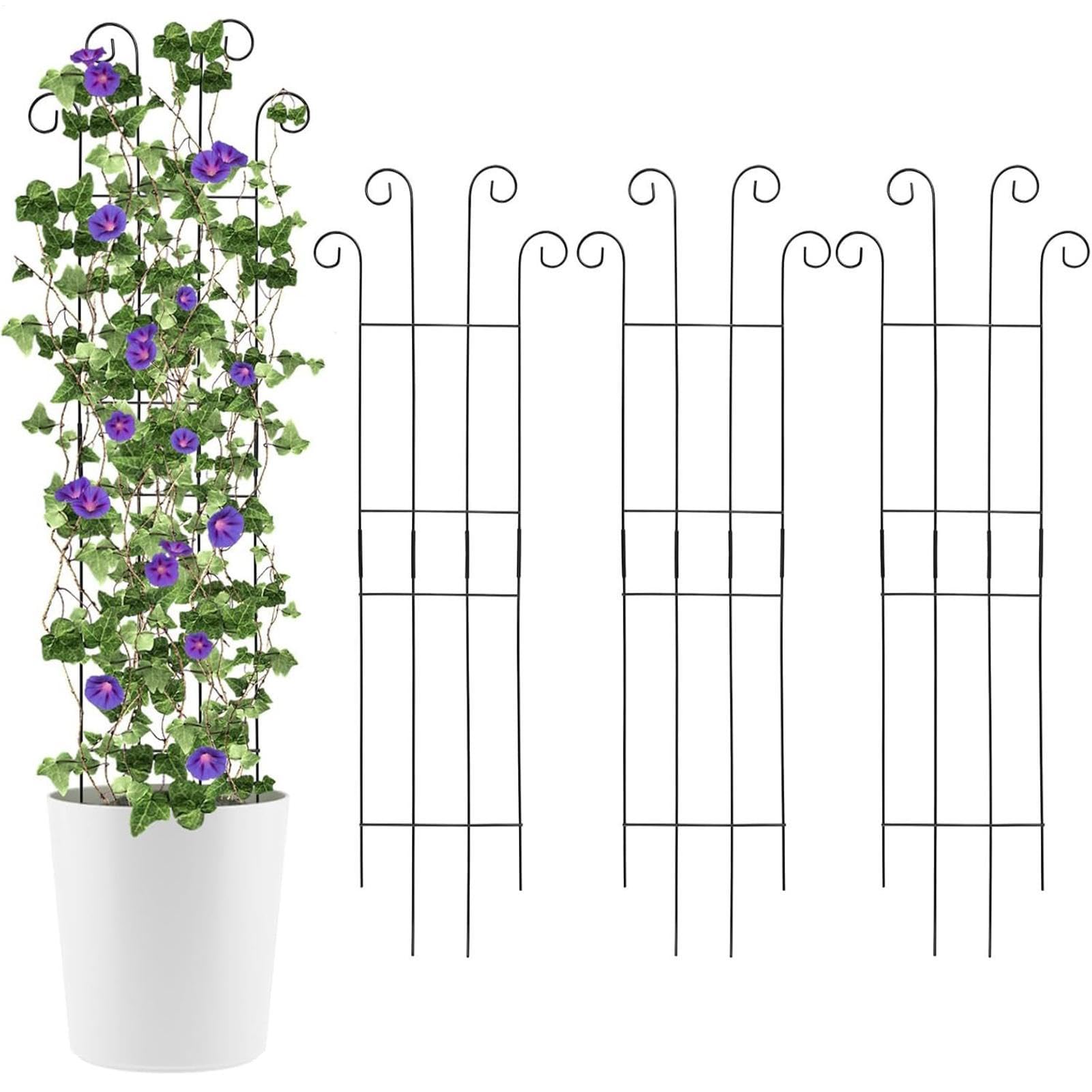 Traliccio Da Giardino Per Piante Rampicanti 4 Pezzi Da 81 Cm In Metallo