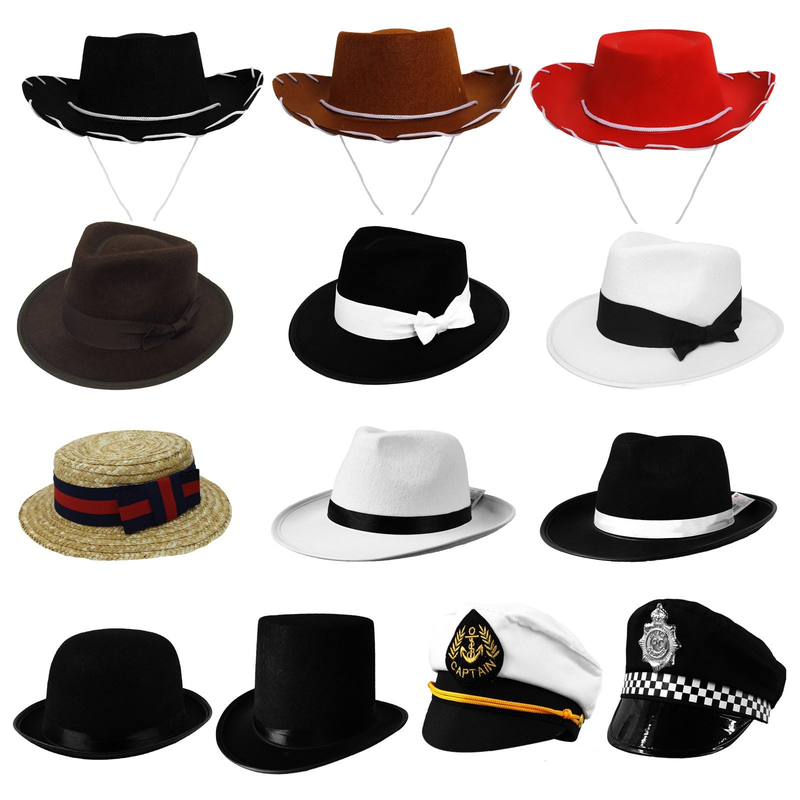 Childrens Black Bowler Hat Victorian Old England Magician Perfect For Any Fancy Dress Party For Boys And Girls