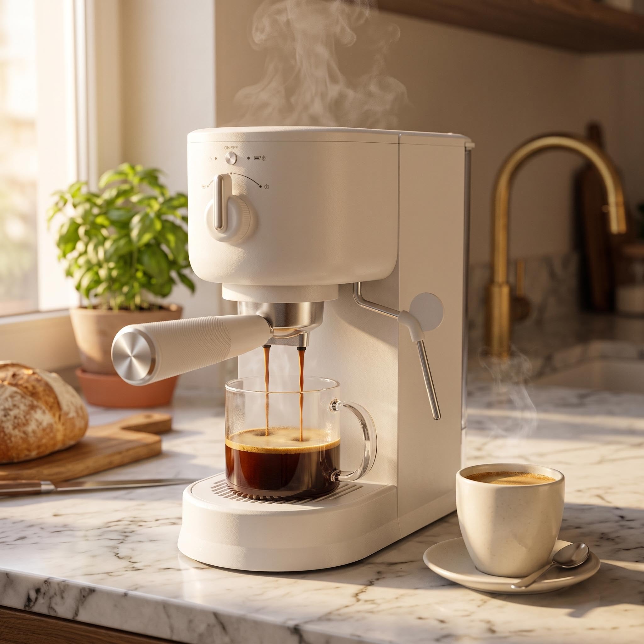 Garvee Macchina Caffè Americano Bianca Con Filtro 220-240V | Prepara un caffè americano liscio e aromatico con filtro