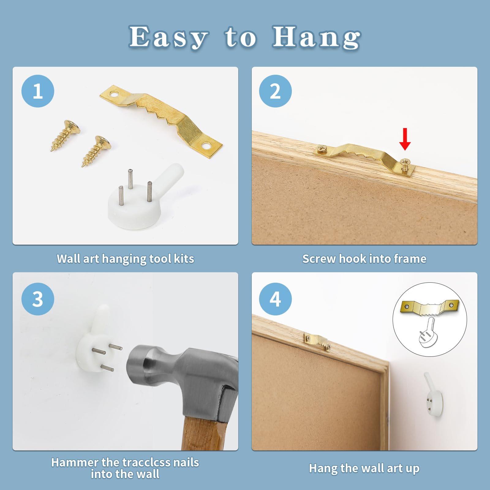 WENGTIAO Leinwand Bilder mit Rahmen Boho Minimalistische Blätter Wandbilder | Beige Kaffee Braun Abstrakt Pflanzen Bild auf Leinwand für Modern Wohnzimmer Schlafzimmer Flur Wanddeko 40x60cmx3