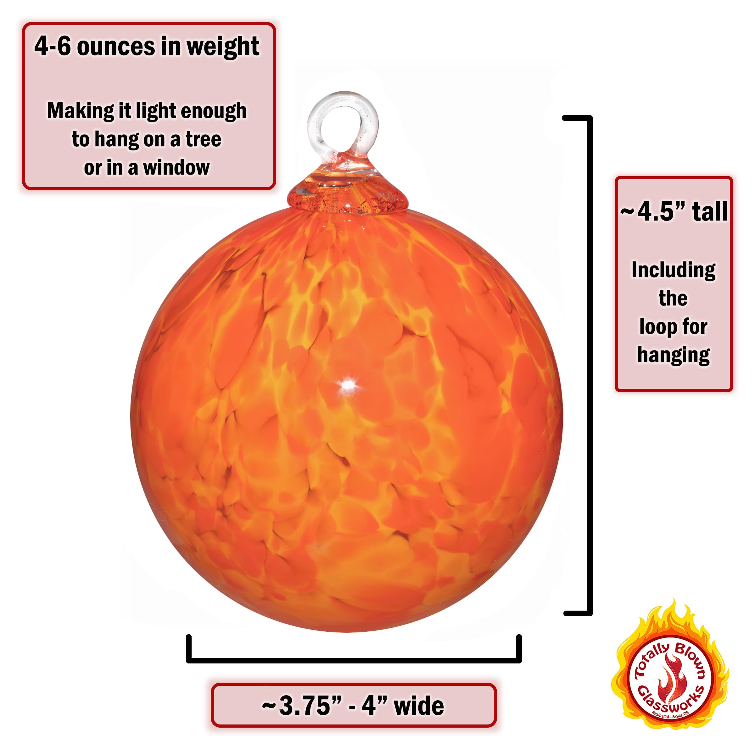 ガラス工芸品 / Brad Glassマーブル(USA・オレゴン・ユージーン) 2017 Official Auburn University Ornament | Orbix Hot Glass