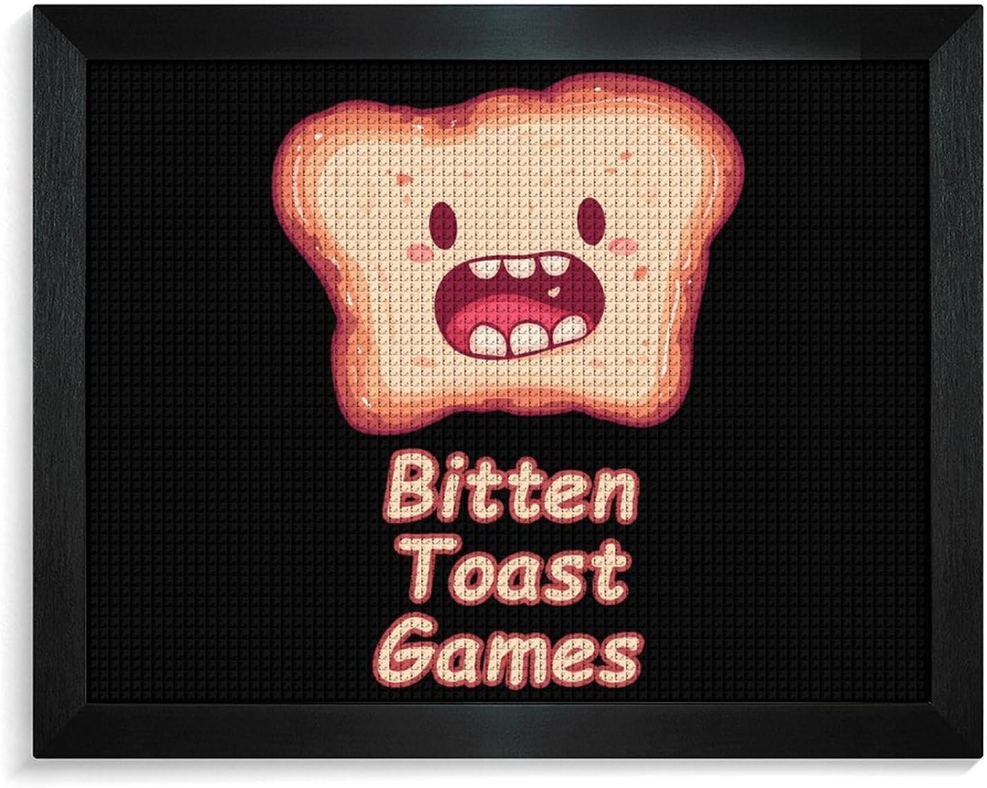 Bitten Toast Games Printed Diamond 5D Painting Kits DIY Full Drill Crafts for Home Wall Decor 16x20 Inch Blackwood 50 * 40cm