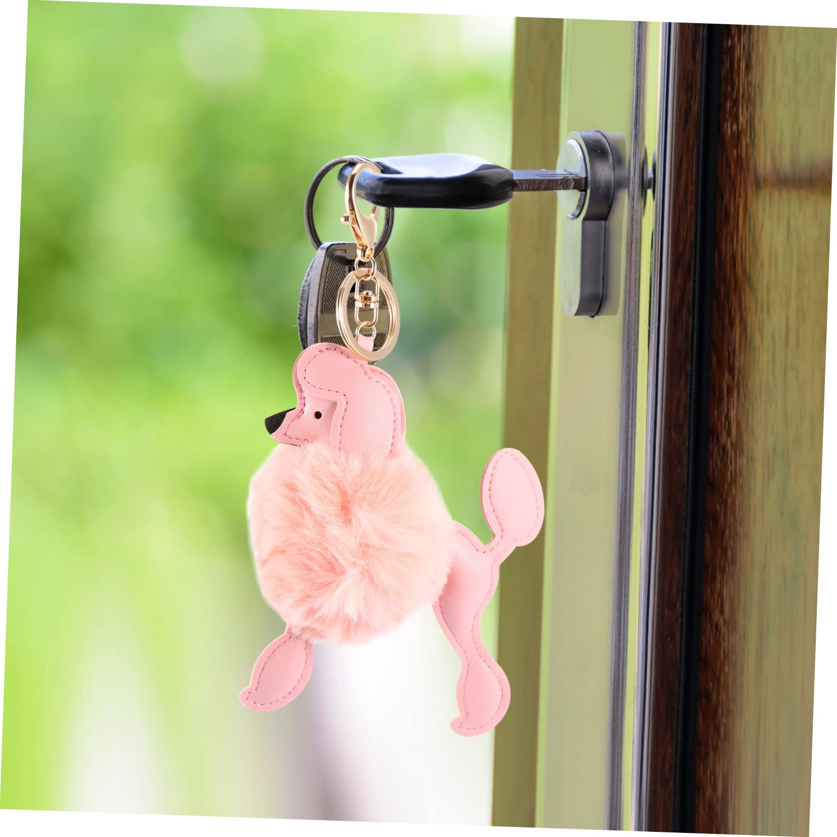 MRKU 1 Adorabile Ciondolo per Borsa a Forma di Cane di Peluche, Grazioso Accessorio Portachiavi per Borse, Zaini, Regalo per Gli Amici, Design soffice.