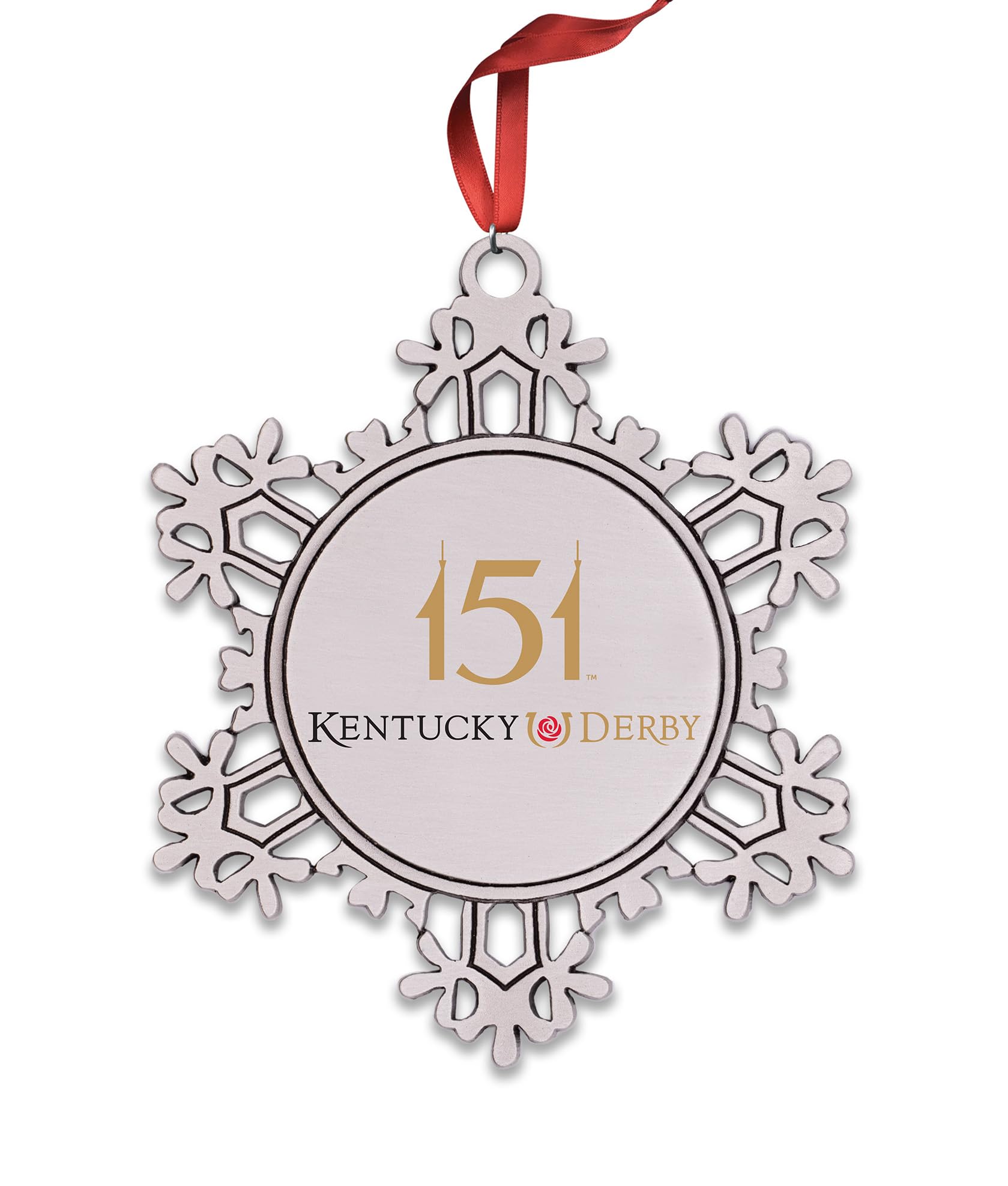 Indiana Metal Craft Kentucky Derby 151 Pewter Snowflake Ornament