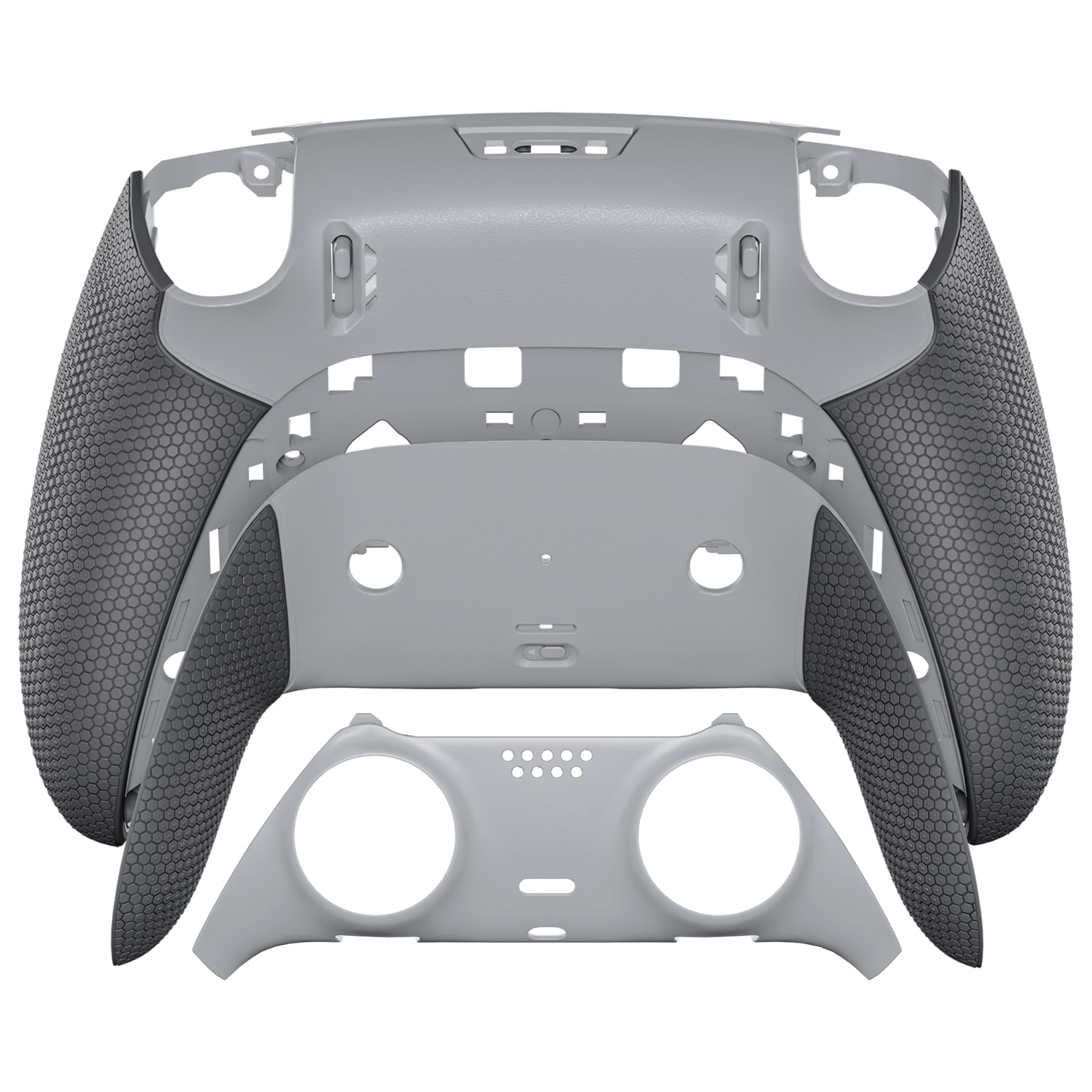 eXtremeRate Beyond-ARC Cover Posteriore con Grip Gommato Compatibile con ps5 Edge Controller, Shell Scocca Frontale Custodia Inferiore Compatibile con ps5 Edge Joystick, Grigio Ardesia Chiaro