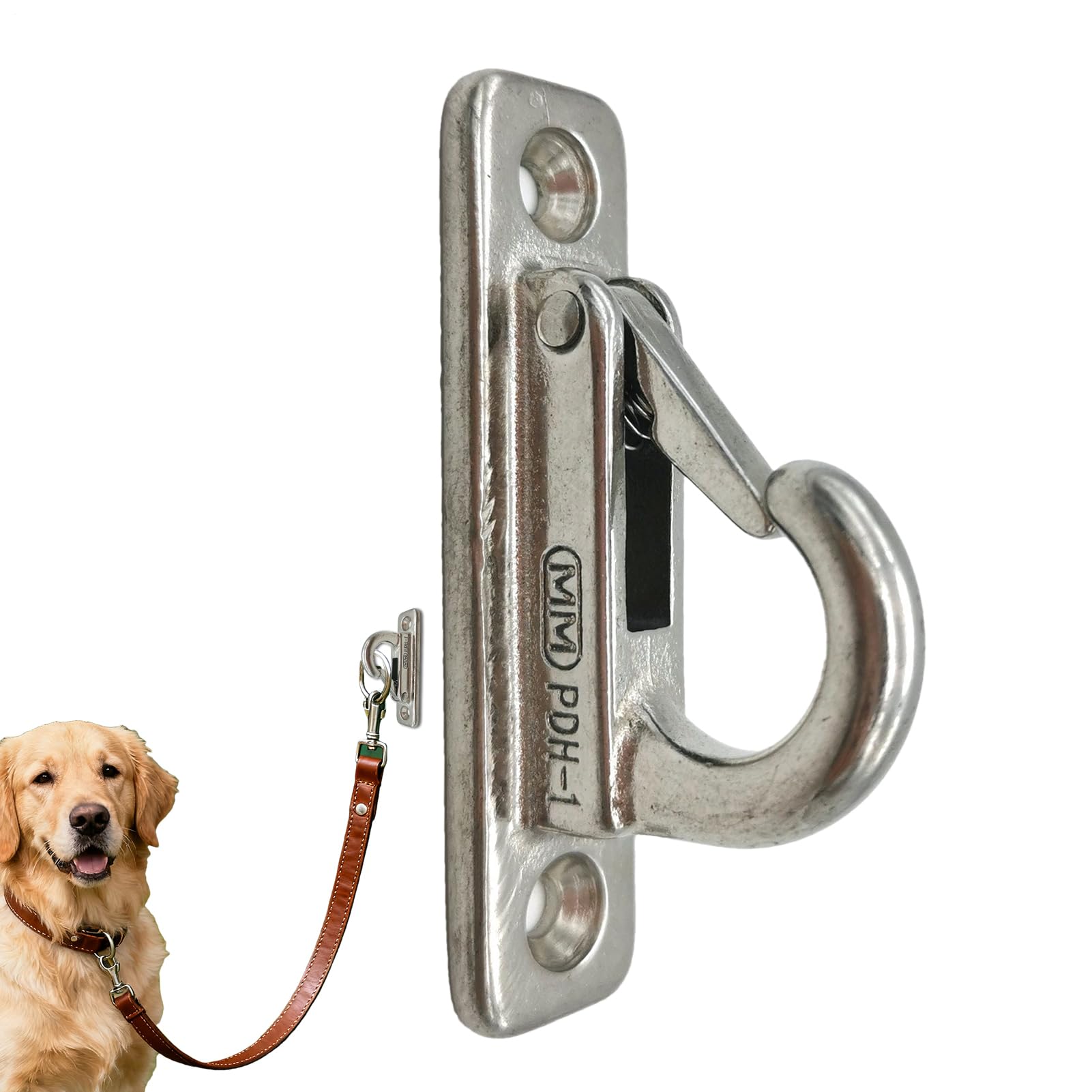 Mxshc Dog Leashes Holder - Heavy Duty Puppy Lead Hook | Stainless Steel Wall Dog Leashes Parking Holder for Dormitory Apartment Backyard Living Room Fence Outdoor Indoor Grooming