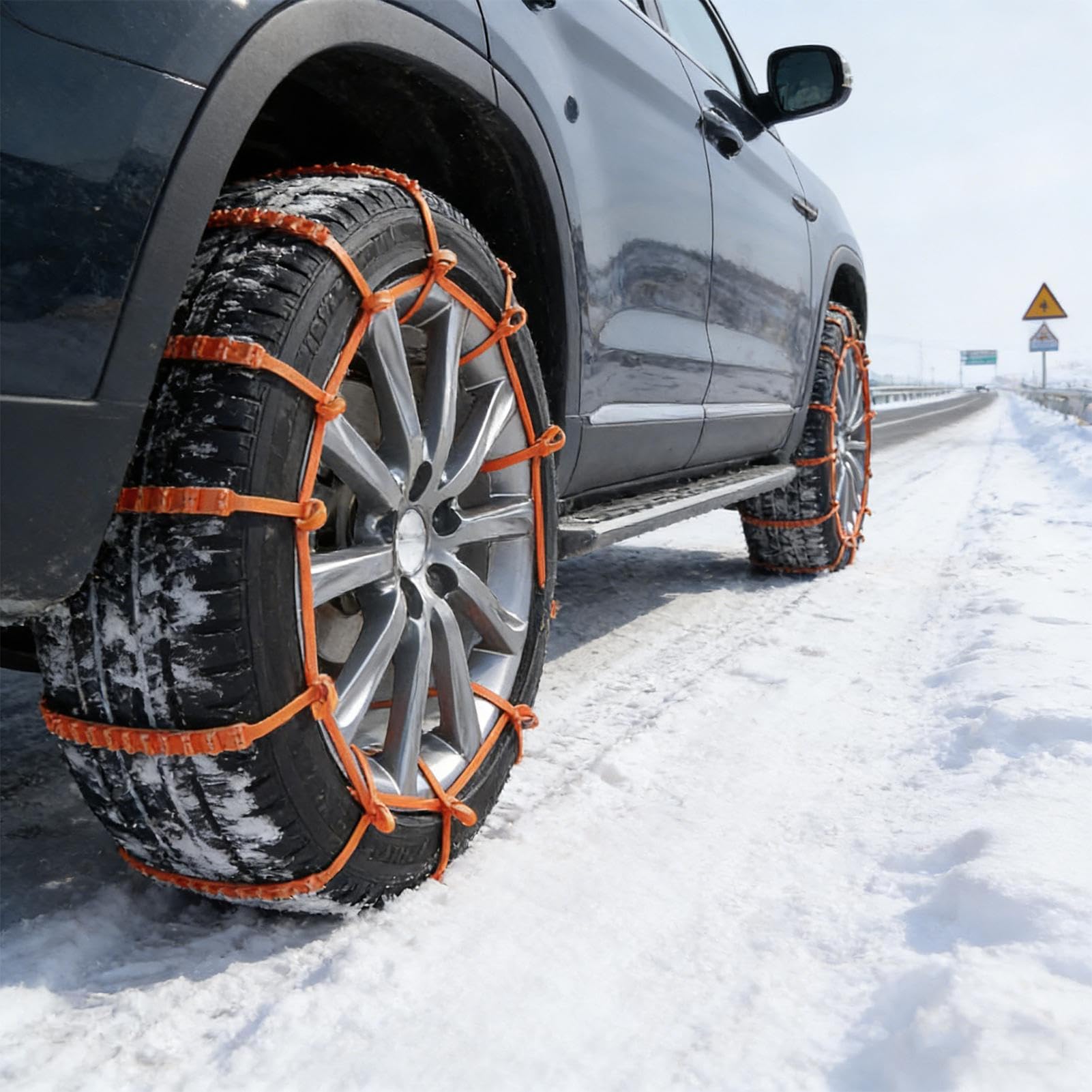 Chaînes à neige pour voiture, 40 pièces d'attaches à neige pour pneus, chaîne de roues antidérapantes et réutilisables pour pneus d'hiver, pour voiture, SUV, camions