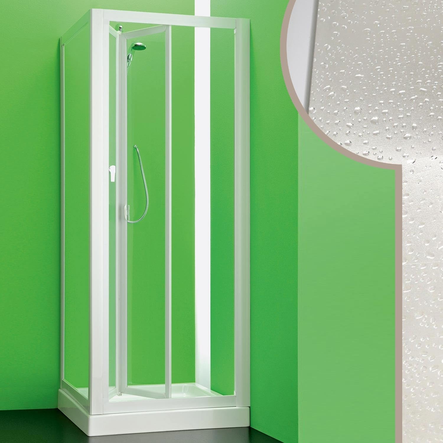 Cabine douche 90x105 CM en acrylique mod. Saturno avec ouverture pliante