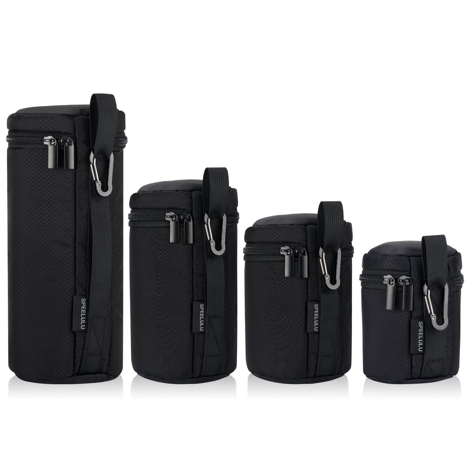Wasserdichte Objektivtasche Set, Kameraobjektivhülle Objektivschutztasche, Kamera Objektivhülle (4-Größe-Packung), Schutzkamera-Objektivhülle für DSLR-Kameraobjektiv, dicke Kameraobjektivtasche