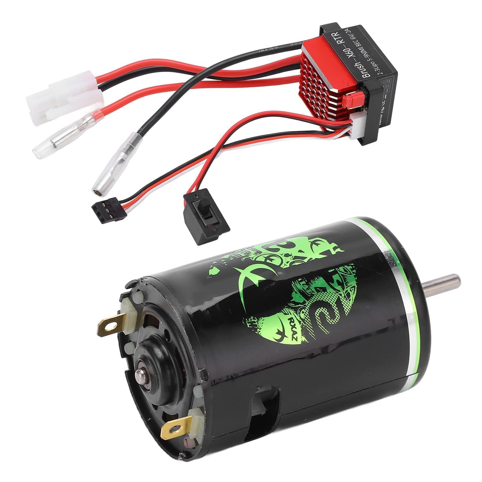 Motor Cepillado RC, 540 Alta Torsi¨®n bajo Ruido Modo de Operaci¨®n Dual Protecci¨®n de bajo Voltaje Motor Cepillado 360a ESC para RC SUV(27T)