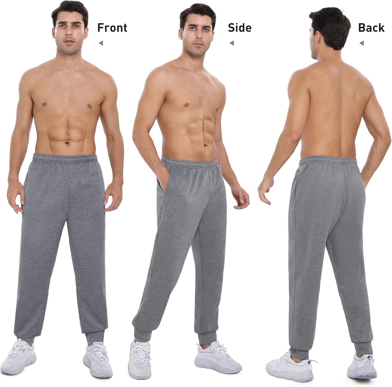 Mens Sweatpants with Pockets Gym Joggers - Athletic Pants for Workout Casual - Image 4