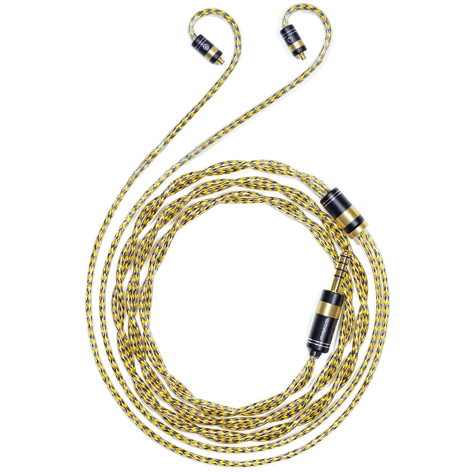 MMCX 6N Silver-Plated OFC with Metal Shielding Layer IEM Cable, Earphone Cable for SHURE SE846 SE535 SE425 SE215 AONIC Beyerdynamic DT 70/71/72/73 IE FiiO FH19 FH5s FH7S FA9 (2.5mm Plug)