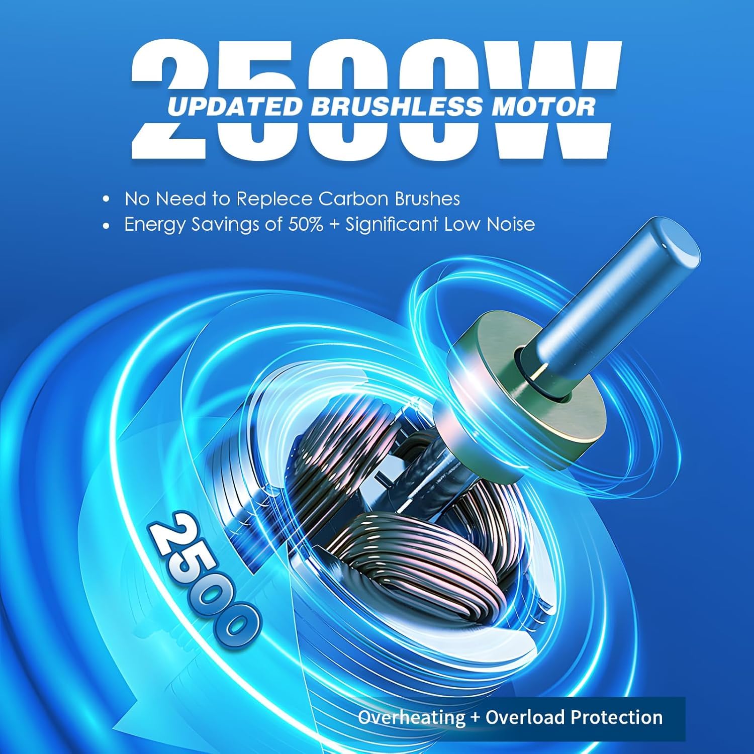 NEWTRY Palan électrique à chaîne 2500 W, 1000 kg, 2 vitesses, 4 m/min et 6,8 m/min, moteur sans balai, contrôle sans fil et filaire, hauteur de levage G80 3 m