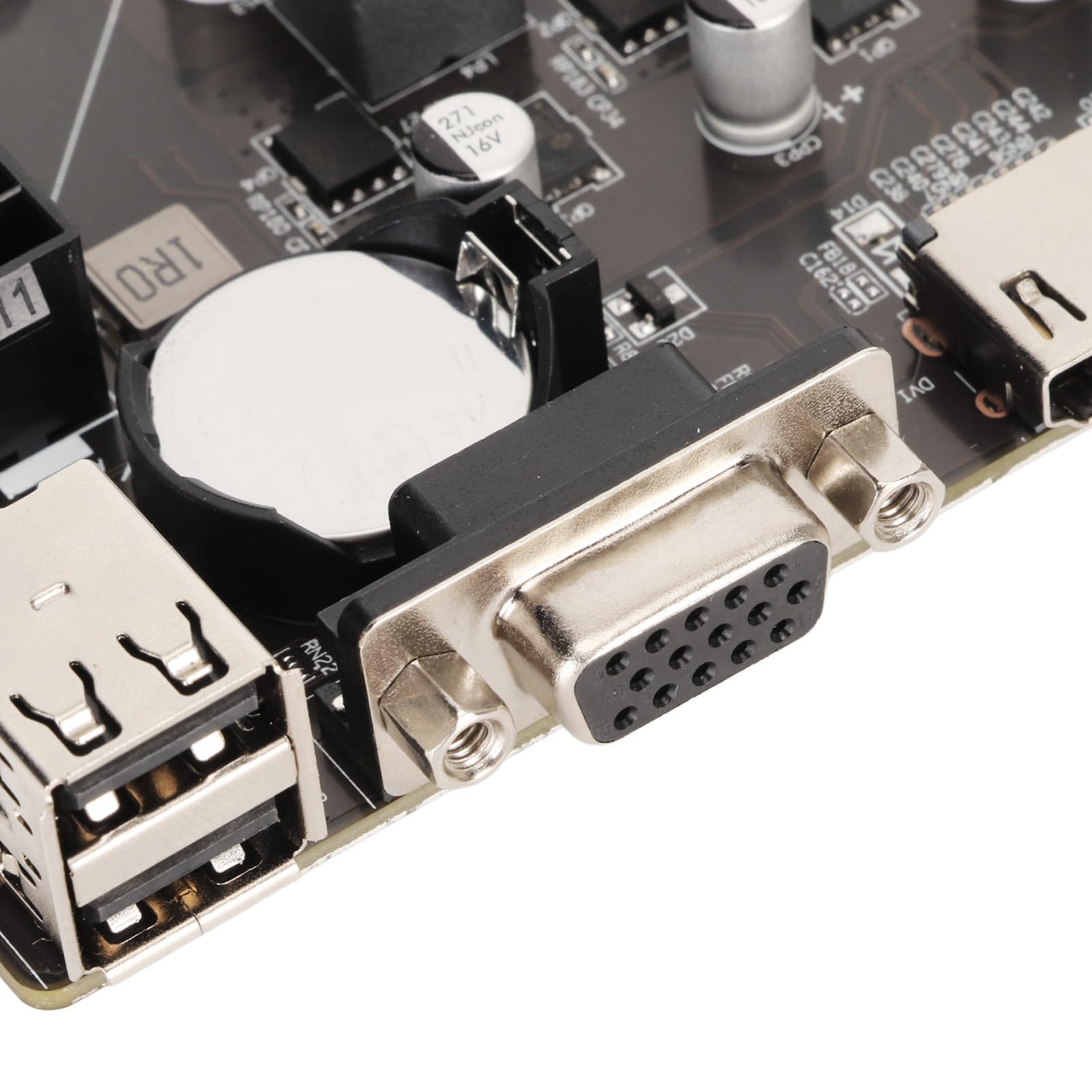 Dpofirs Placa Base de Escritorio, LGA 1155 CPU Ranura de 2.ª Generación Placa Base DDR3 de Doble Canal con Alimentación Trifásica, Salida HD VGA, Micro ATX para Juegos