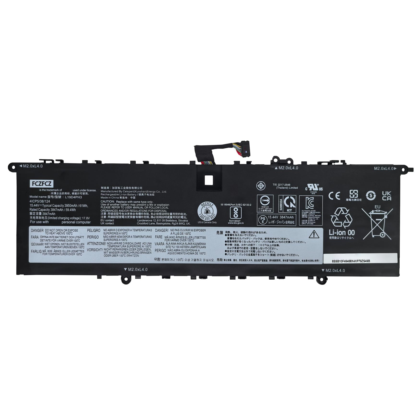 Amazon.com: FCZFCZ L19D4PH3 Battery 61Wh Replacement for Lenovo