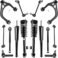 Vista 54 de Detroit Axle - Kit de puntales delanteros para Ford 2000-2004 Focus 2 puntales con muelle helicoidal 2 brazos de control inferiores con rótulas 2001