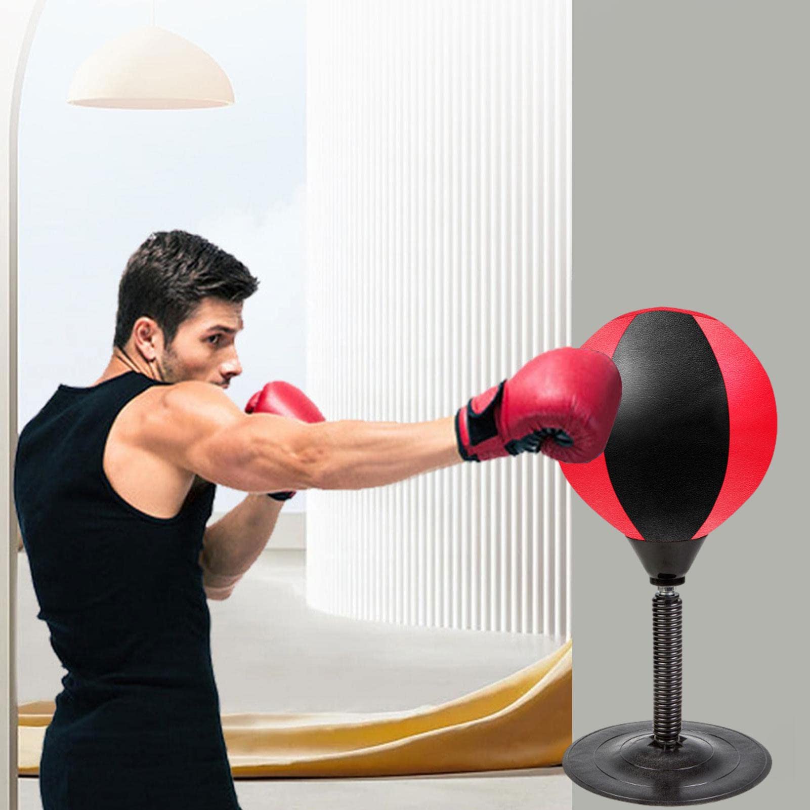 boxeo para el escritorio, sacos mesa para adultos, alivio del estrés Buster escritorio independiente cajas mesa bola ventosa juguete tensión para niños él padre niños Fulenyi