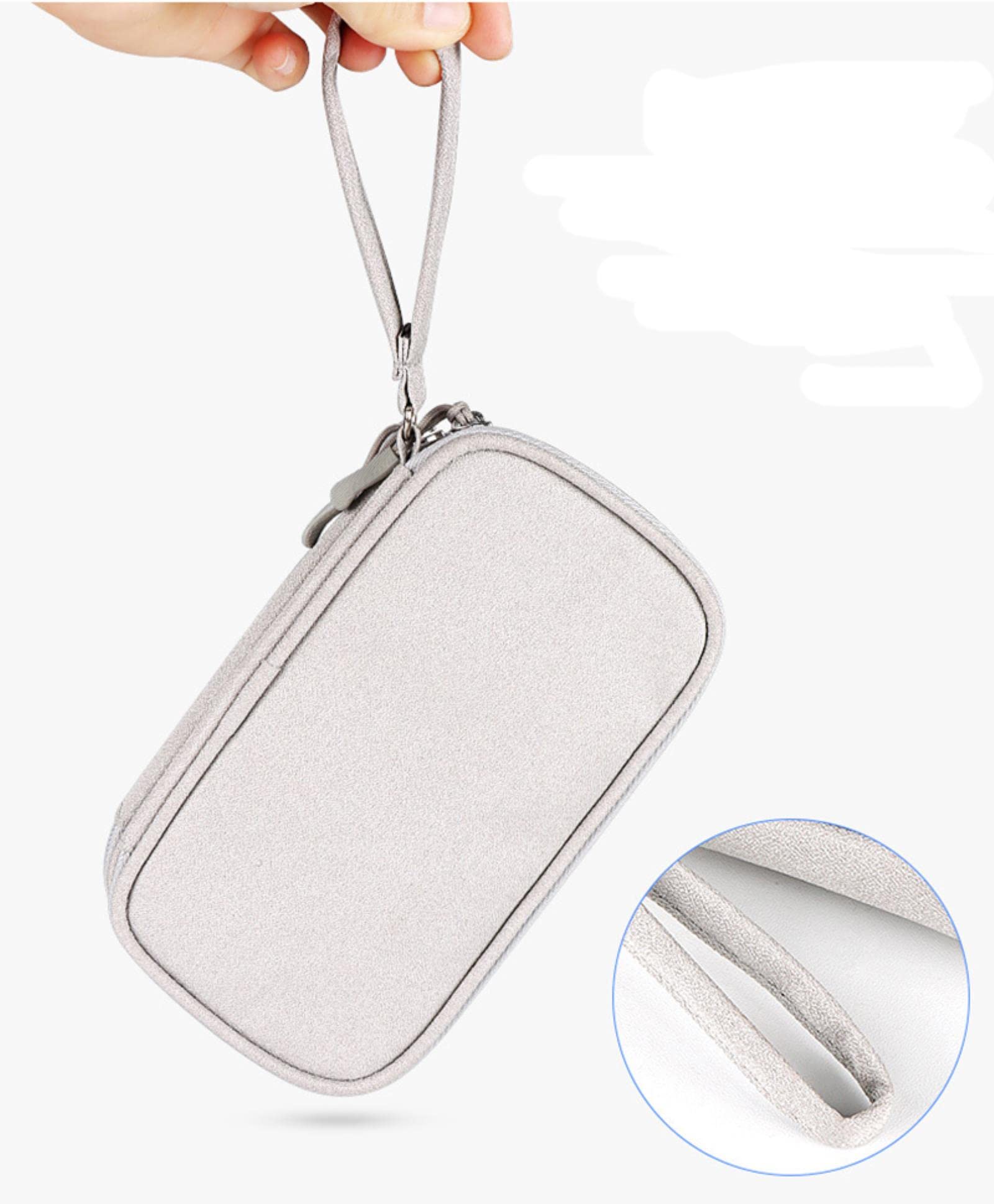 szt. Dwuwarstwowa torba do przechowywania akcesoriów cyfrowych Przenośna osłona dysku twardego Kabel do transmisji danych Pudełko na słuchawki-Rose Red S