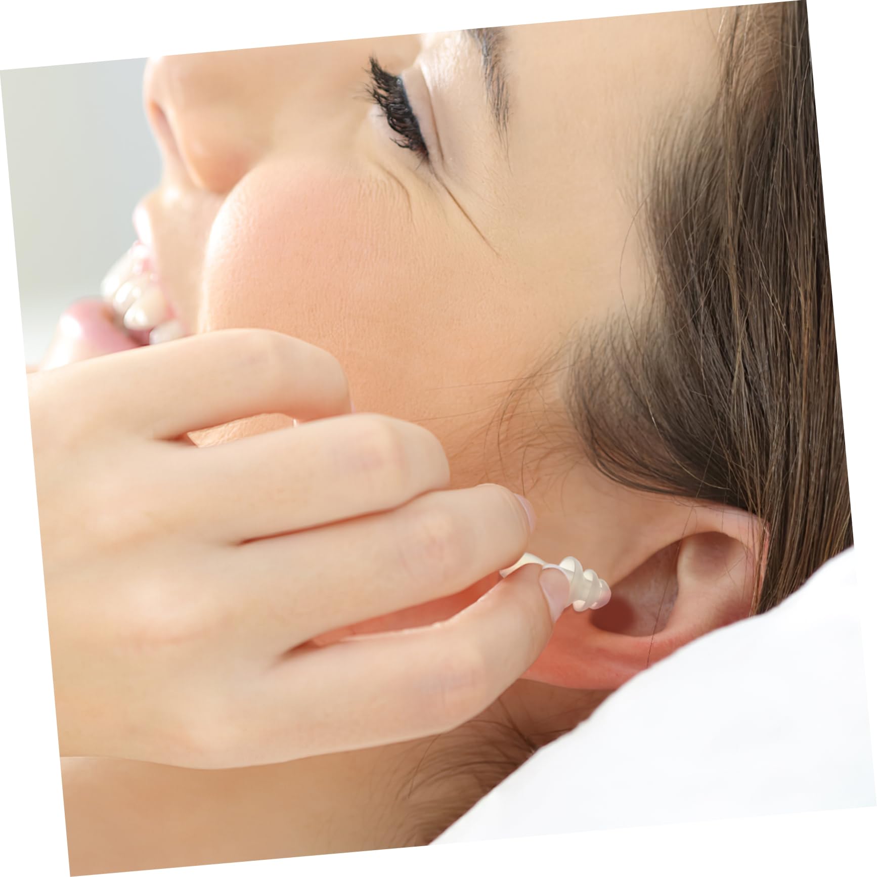 SOLUSTRE Tappi Orecchie Morbidi e Riutilizzabili in Silicone Trasparente 40 Pezzi Impermeabili e Antirumore Protezione Udito per Dormire