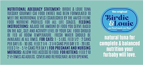 Miniatura 7 de Birdie & Louie Atuna Tuesday - Comida húmeda para gatos gourmet de 3 onzas, caja a granel de 96 latas