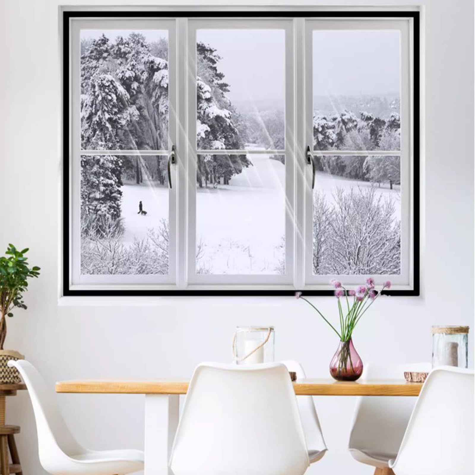 Raamisolatieset,Thermische en Winddichte Gordijnen,Isolerende Folie voor Thermische Isolatie van Ramen,Waterdicht,Winddicht,Stofdicht,voor Slaapkamer,Keuken,Aanpasbaar,Breedte x Hoogte (200cm x 220cm