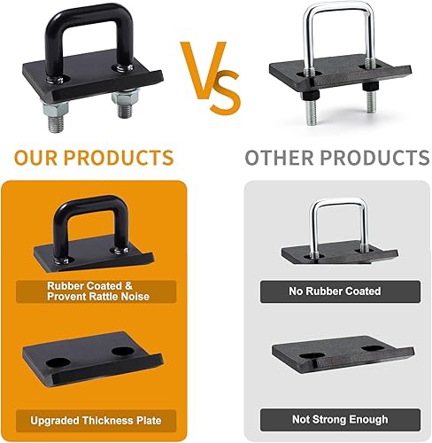 Miniatura 2 de Tensor de enganche, tensor de enganche antitraqueteo resistente para enganches de 1.25 pulgadas y 2 pulgadas, estabilizador de enganche recubierto