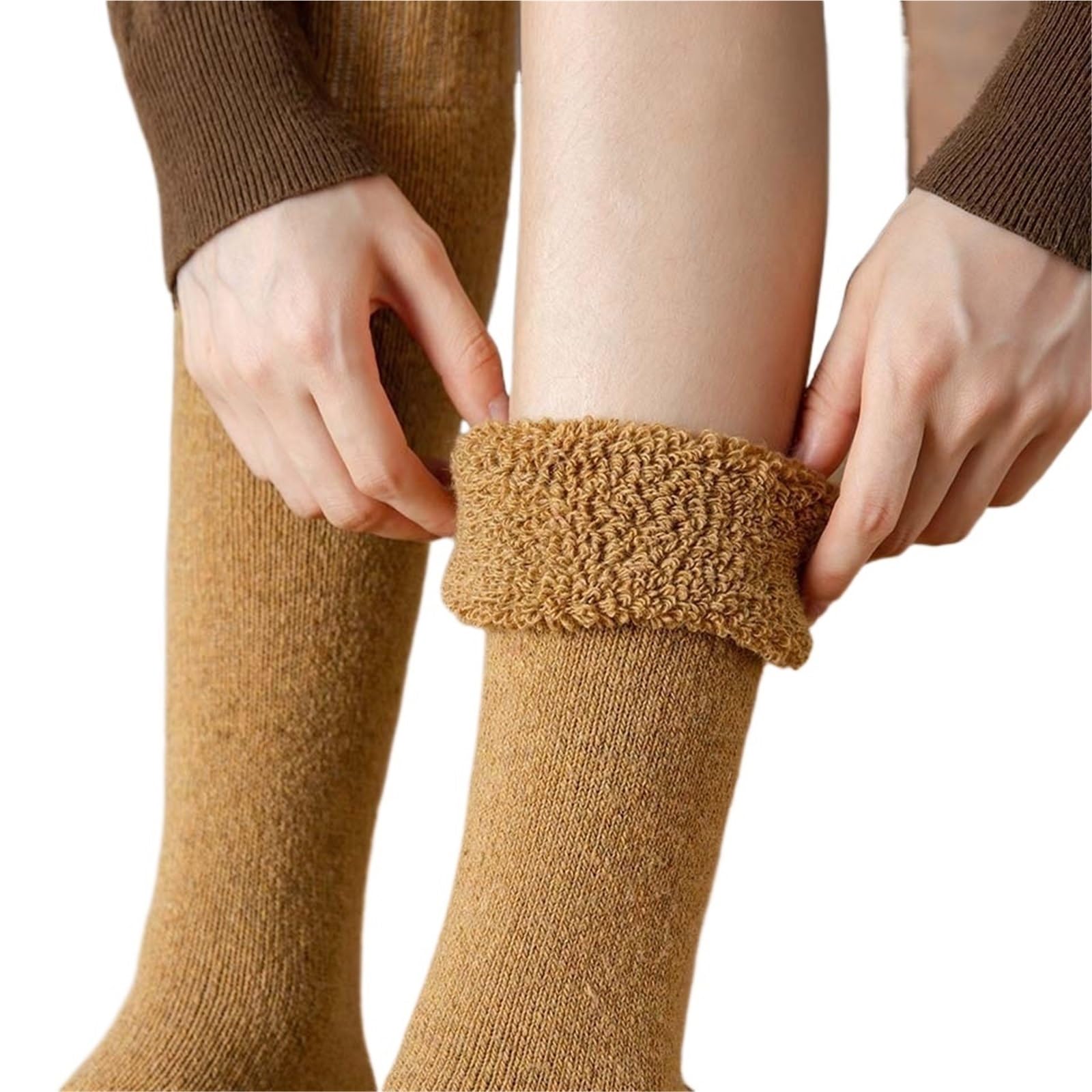 3 pares de calcetines largos lana hasta la rodilla for mujer, gruesos, cálidos y retro