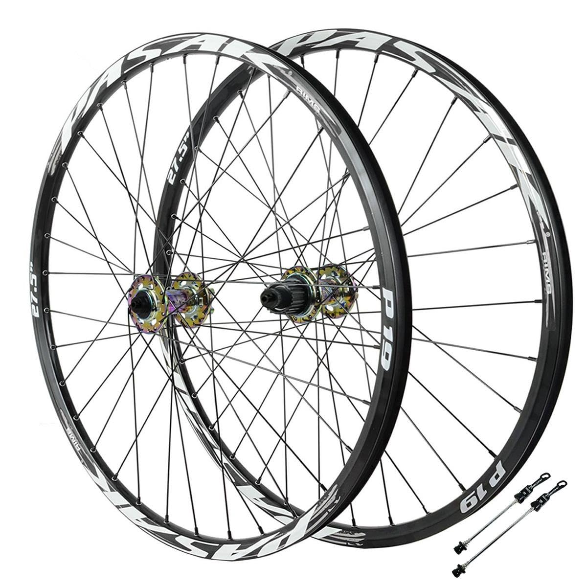 26" 27.5" 29" Sgancio Rapido Set Di Ruote For Mountain Bike 9*100/10*135mm | Adatto A Pneumatici 1,25"-2,25", Freno A Disco, Cerchio In Lega Di Alluminio, MS, Per Cassette A 12 Velocità